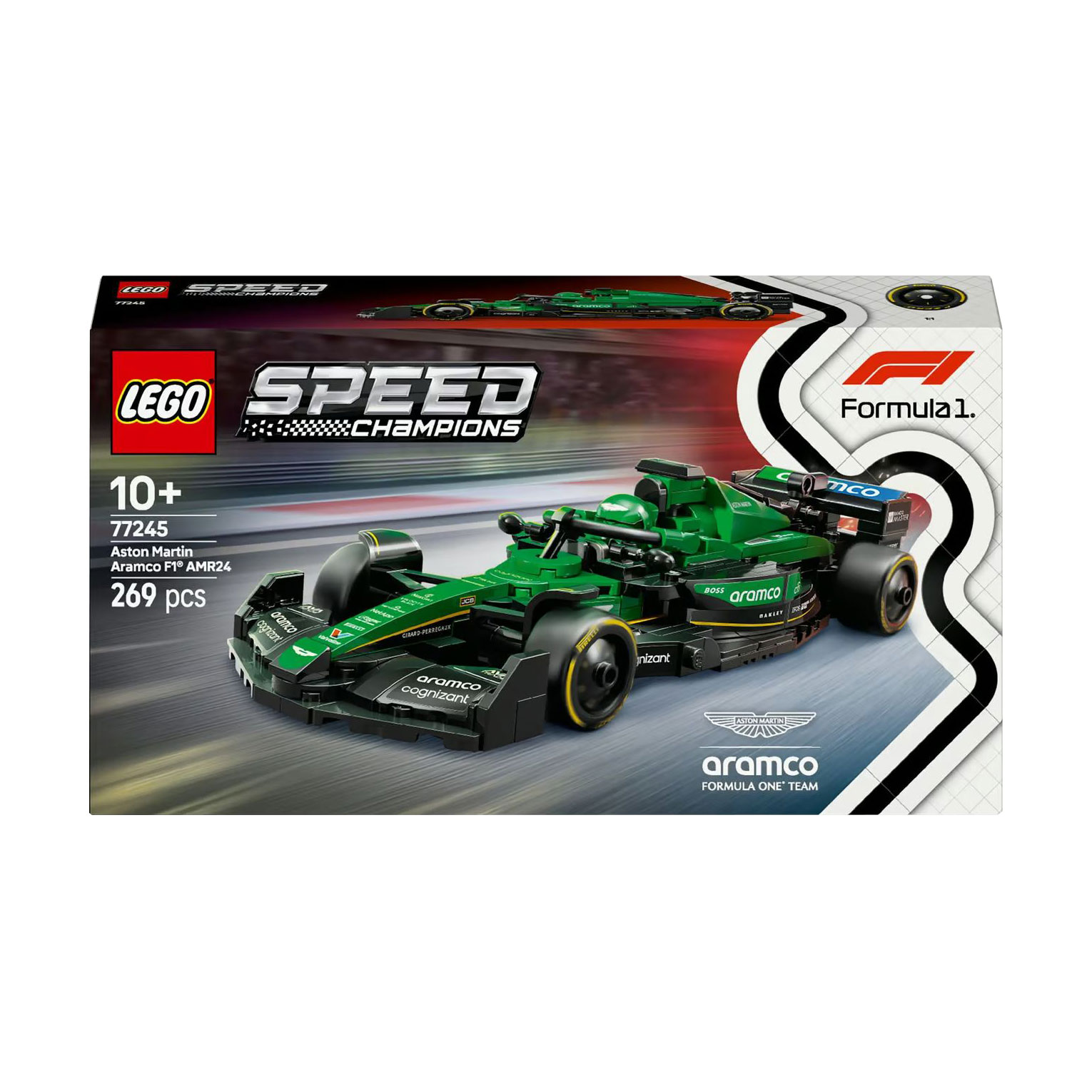 Конструктор LEGO Speed Champions Автомобіль для перегонів Aston Martin Aramco F1 AMR24, 269 деталей, від 10 років (77245)