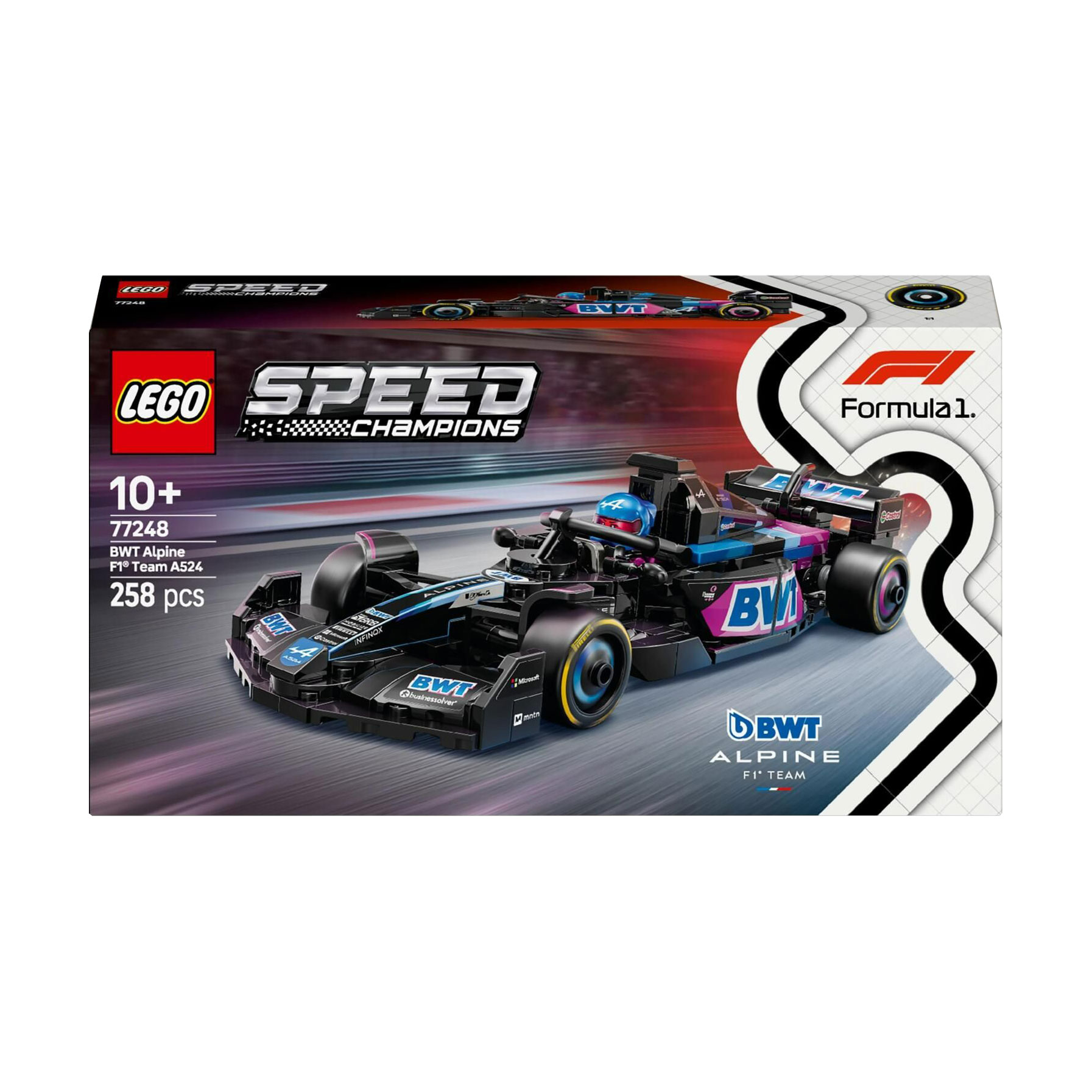 Конструктор LEGO Speed Champions Автомобіль для перегонів BWT Alpine F1 Team A524, 258 деталей, від 10 років (77248)